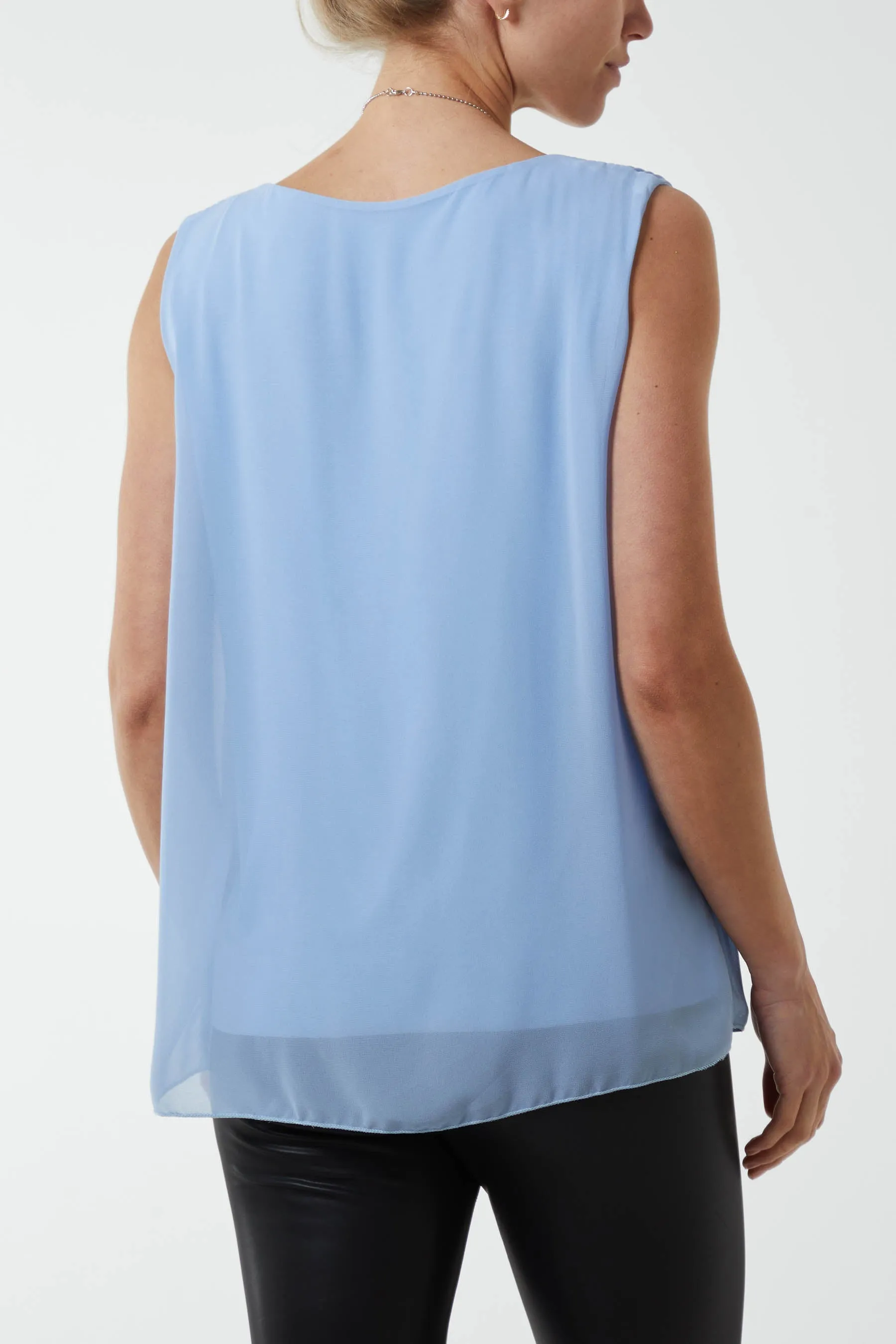 Pleated Necklace Vest