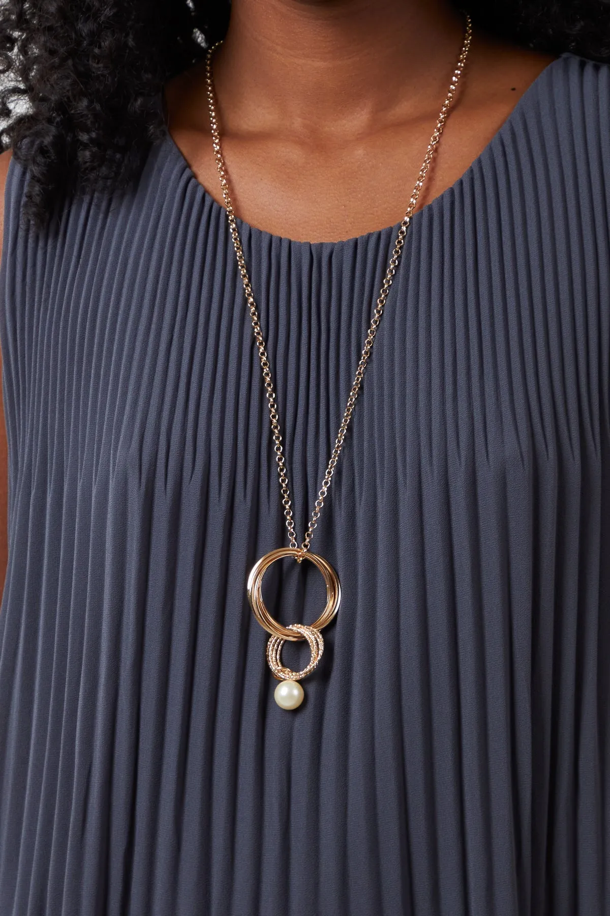 Pleated Necklace Vest