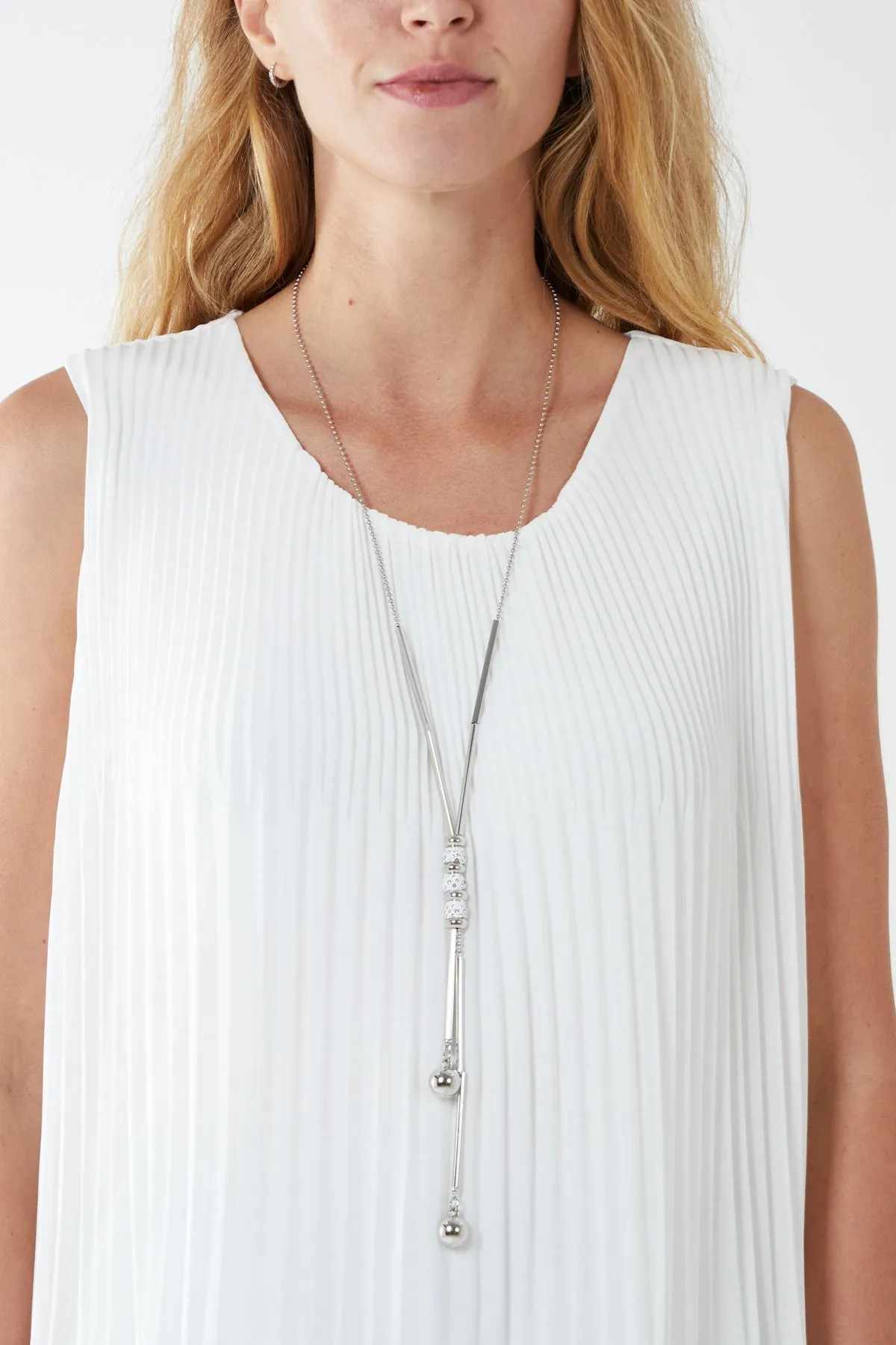 Pleated Necklace Vest