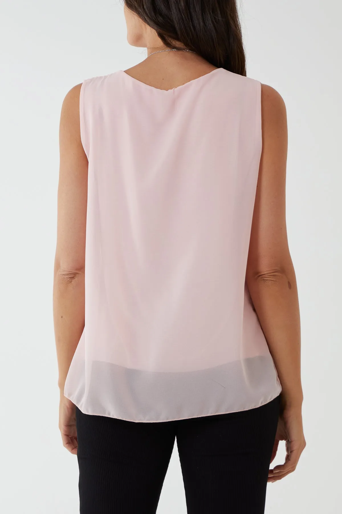 Pleated Necklace Vest