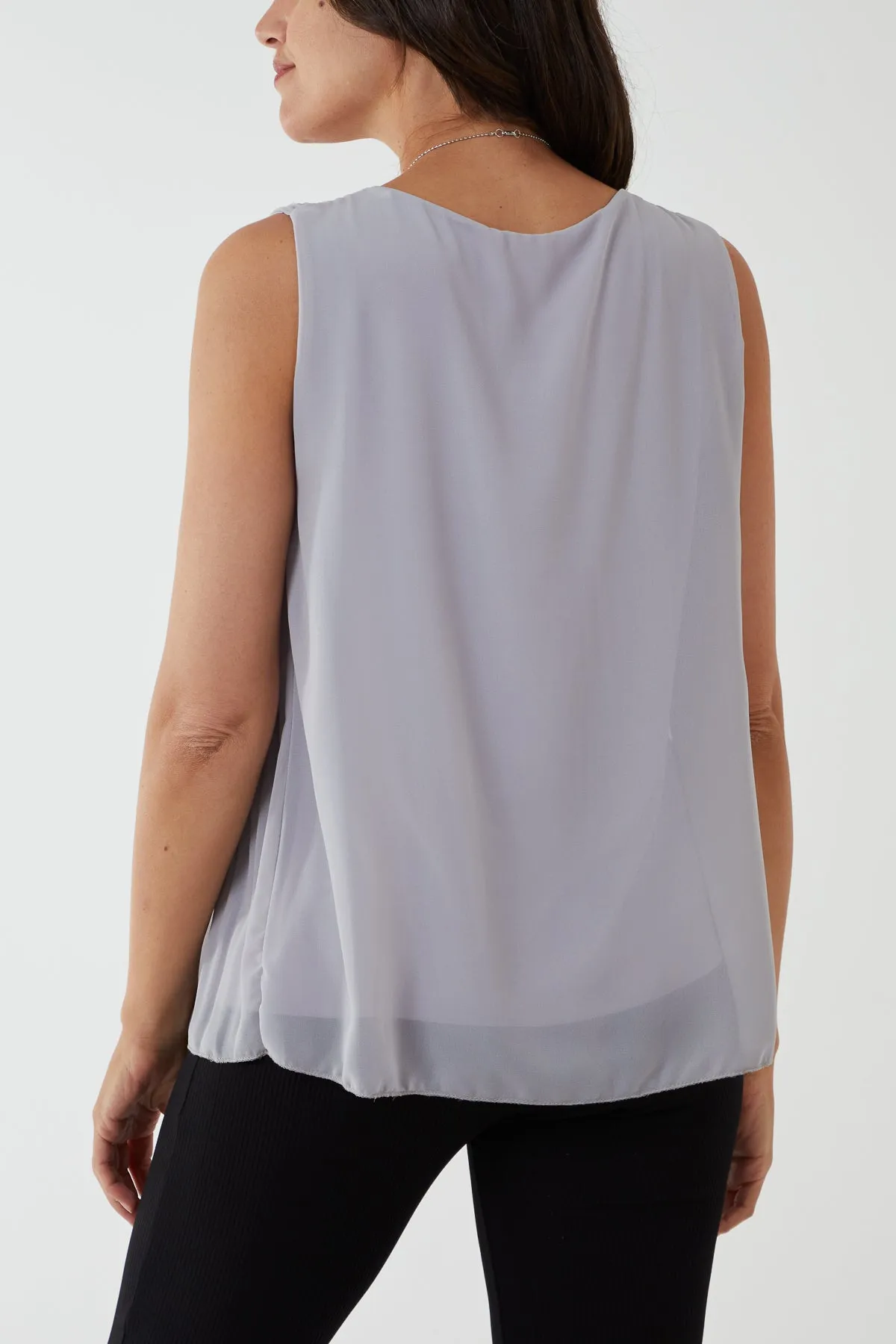 Pleated Necklace Vest