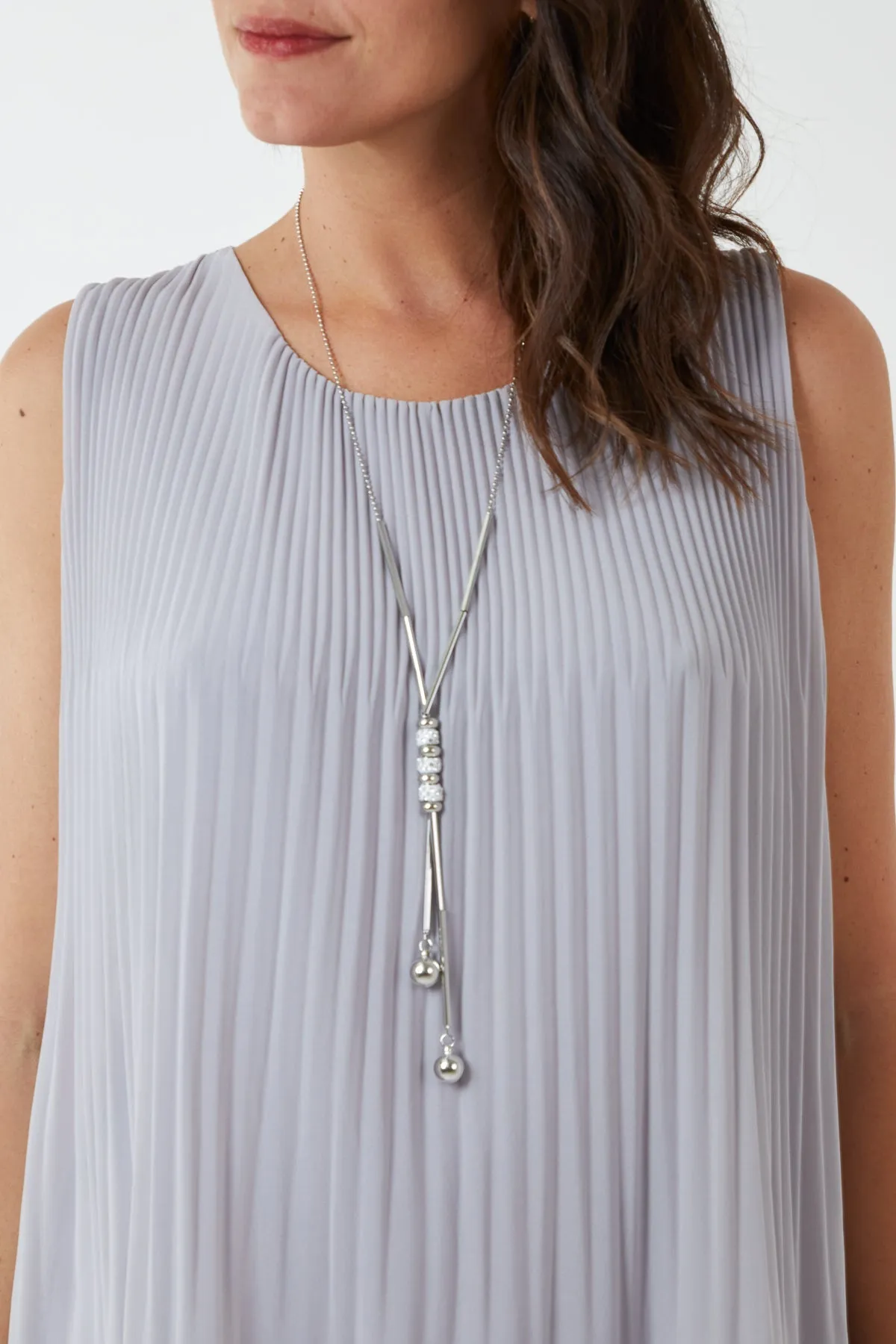 Pleated Necklace Vest