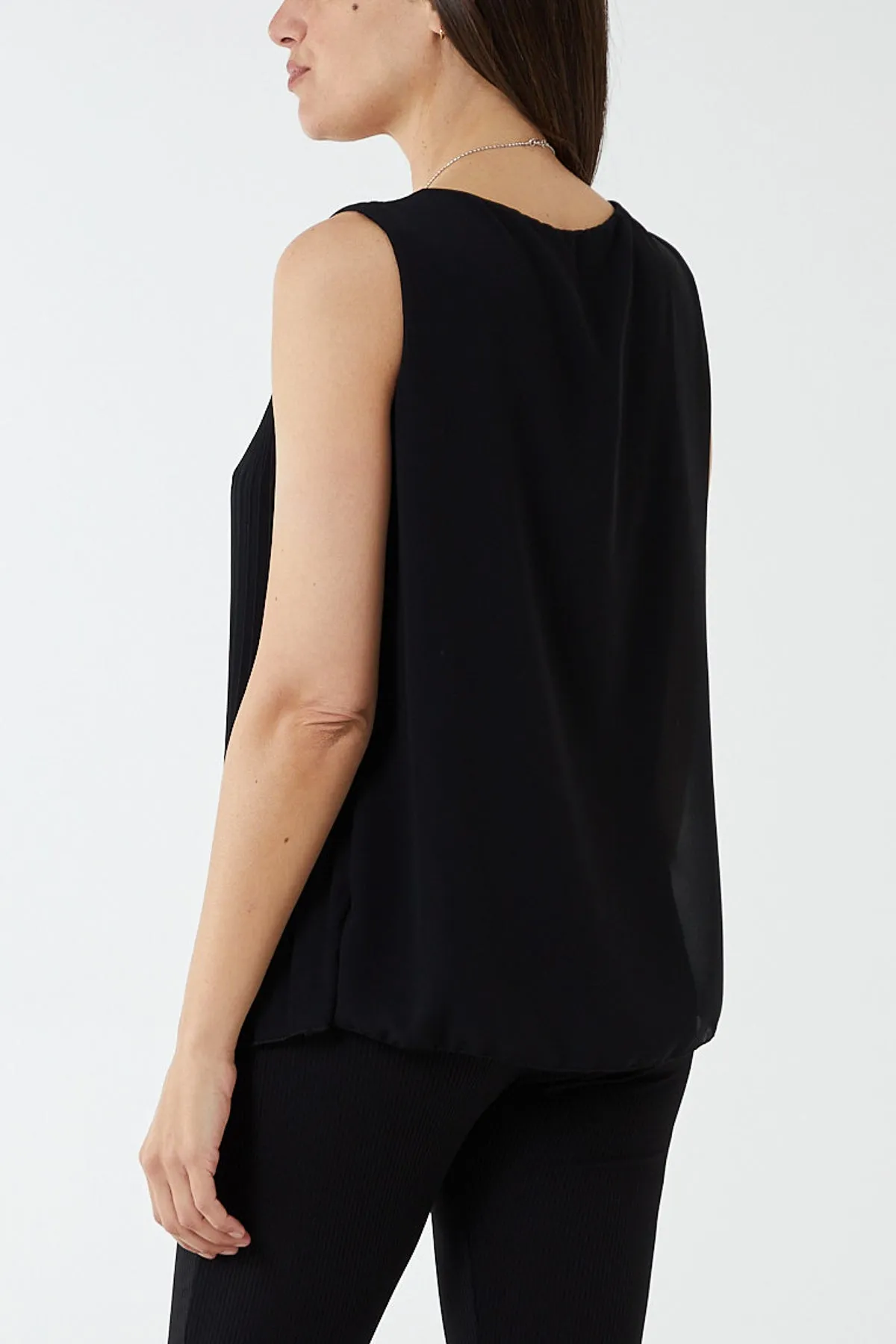 Pleated Necklace Vest