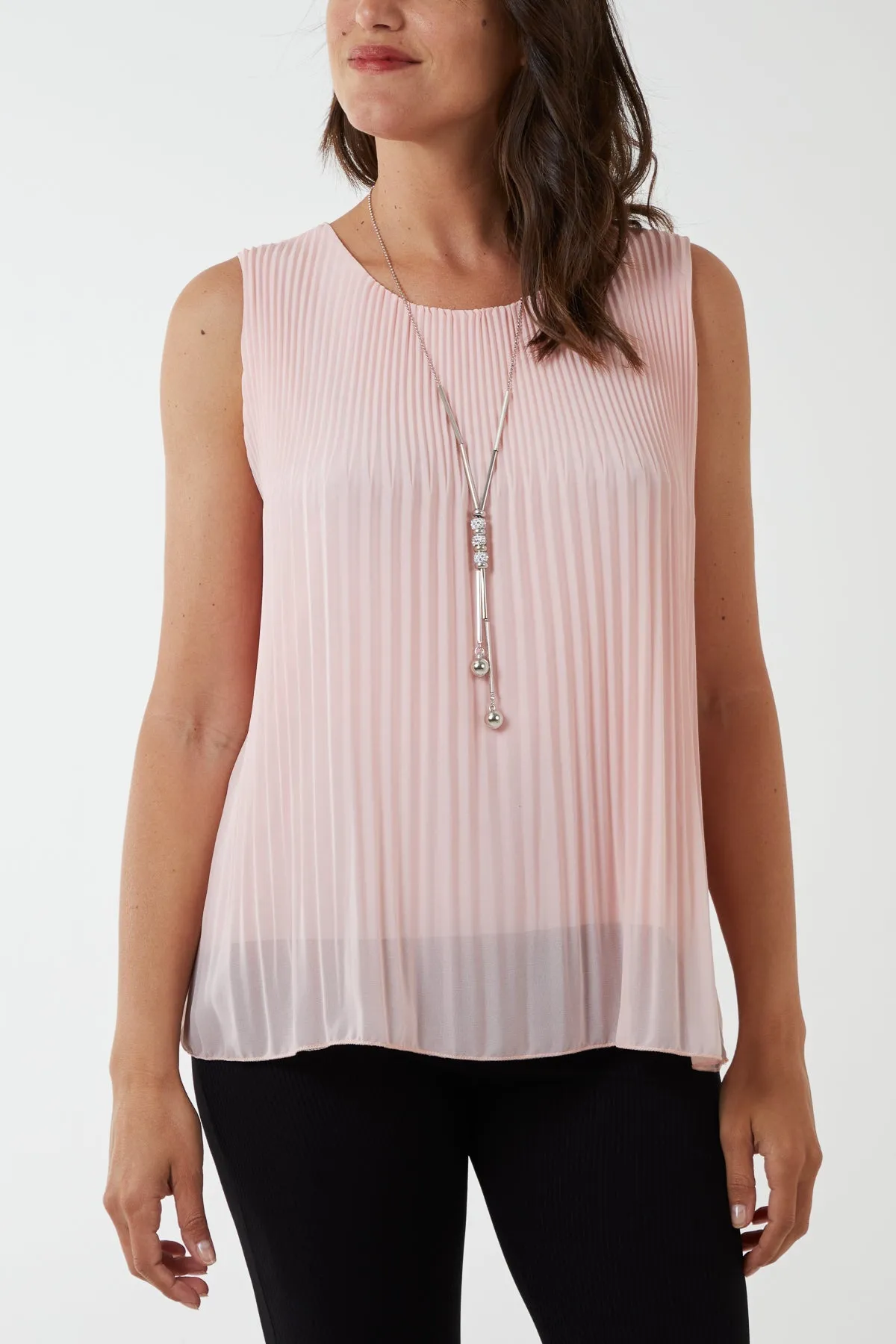 Pleated Necklace Vest