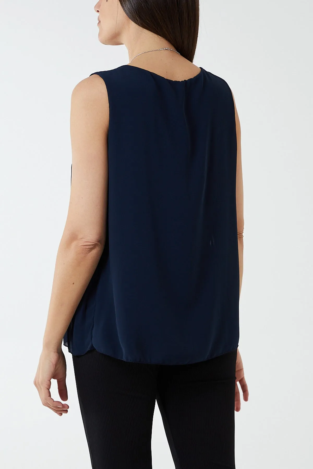 Pleated Necklace Vest