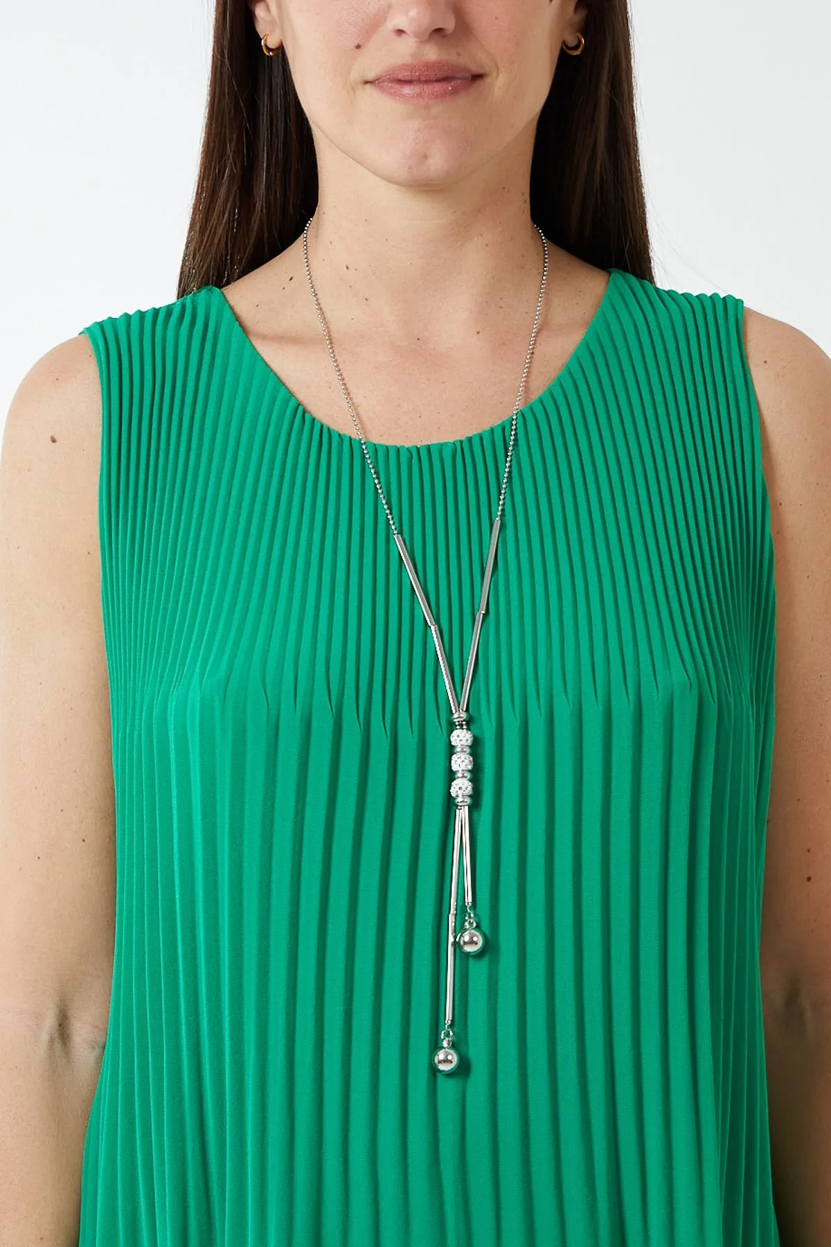 Pleated Necklace Vest