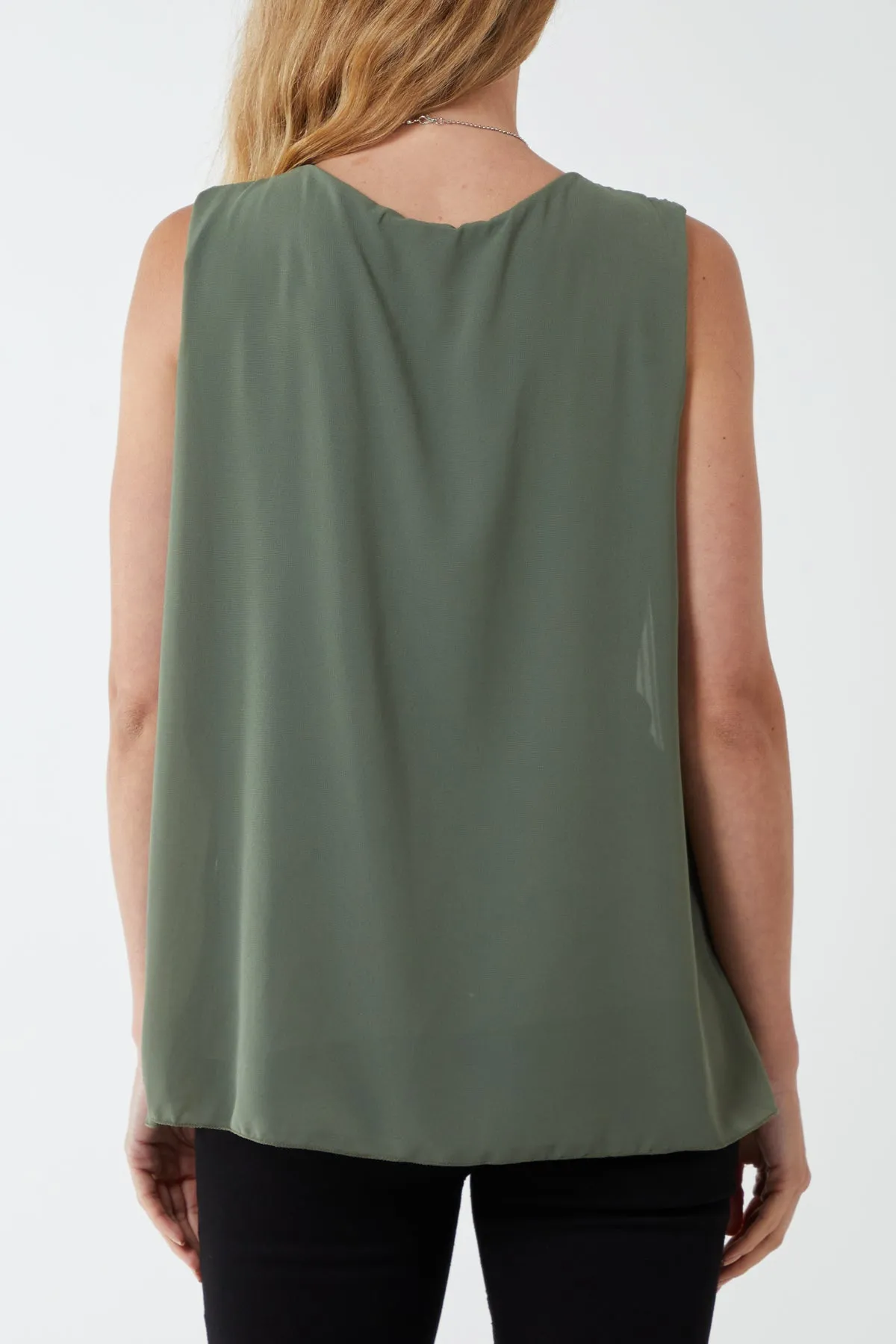 Pleated Necklace Vest