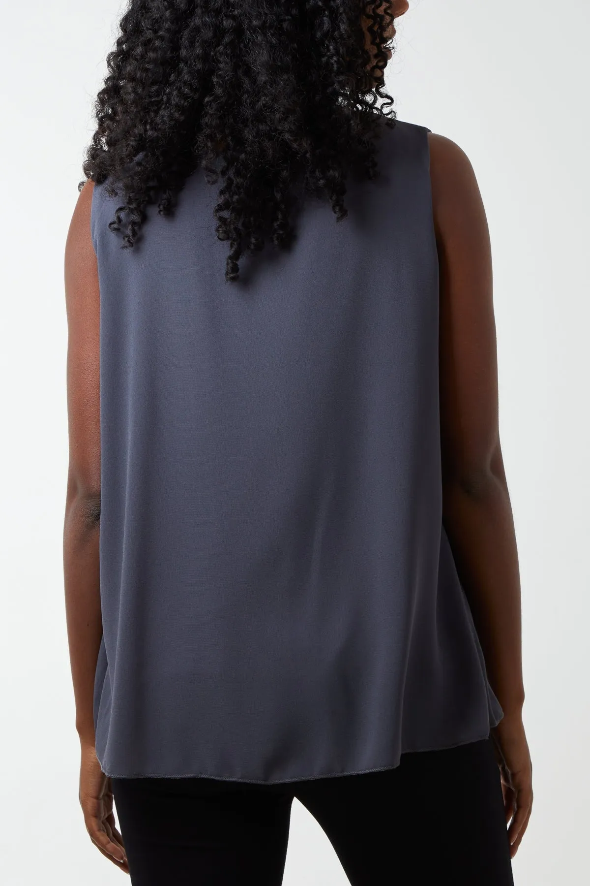 Pleated Necklace Vest
