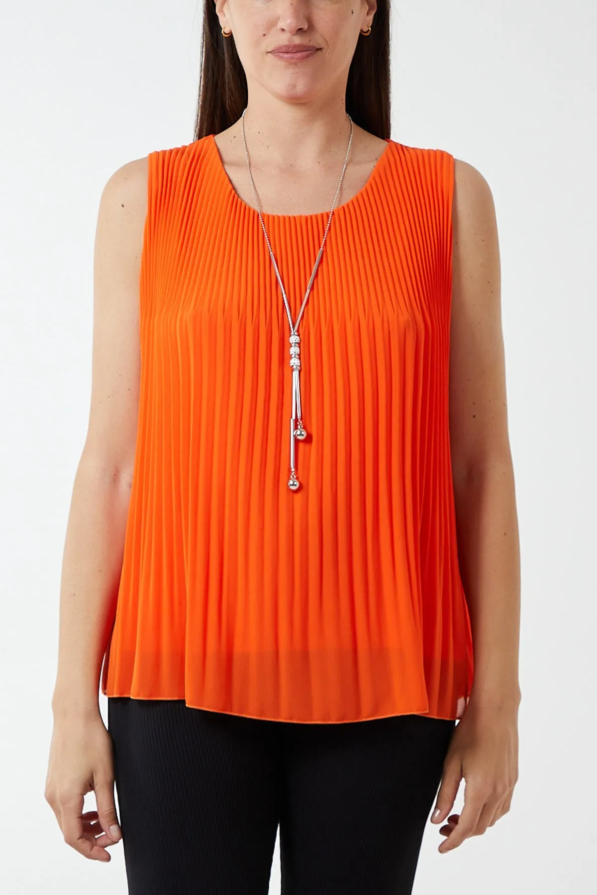 Pleated Necklace Vest