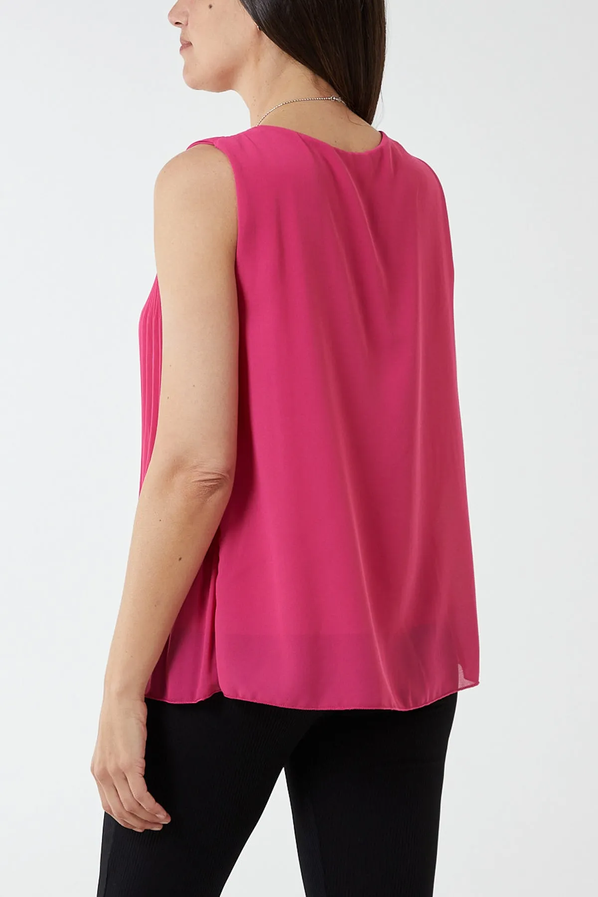 Pleated Necklace Vest
