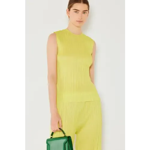 Pleated Sleeveless Tank Top