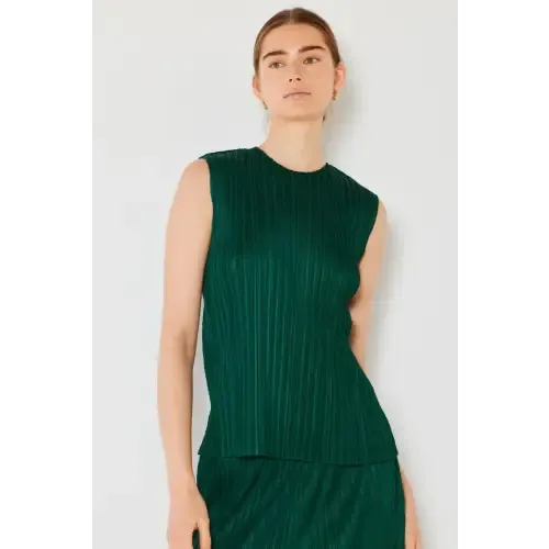 Pleated Sleeveless Tank Top