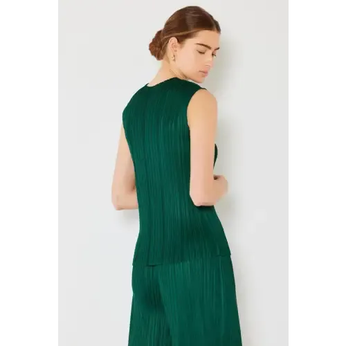 Pleated Sleeveless Tank Top