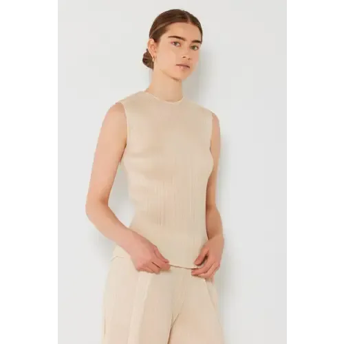 Pleated Sleeveless Tank Top