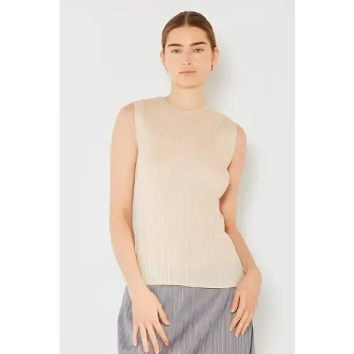 Pleated Sleeveless Tank Top