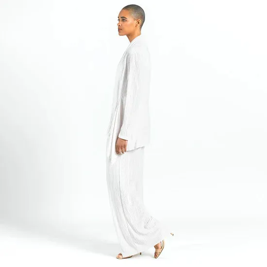 Pleated Soft Bamboo Knit Cardigan and Tank Top