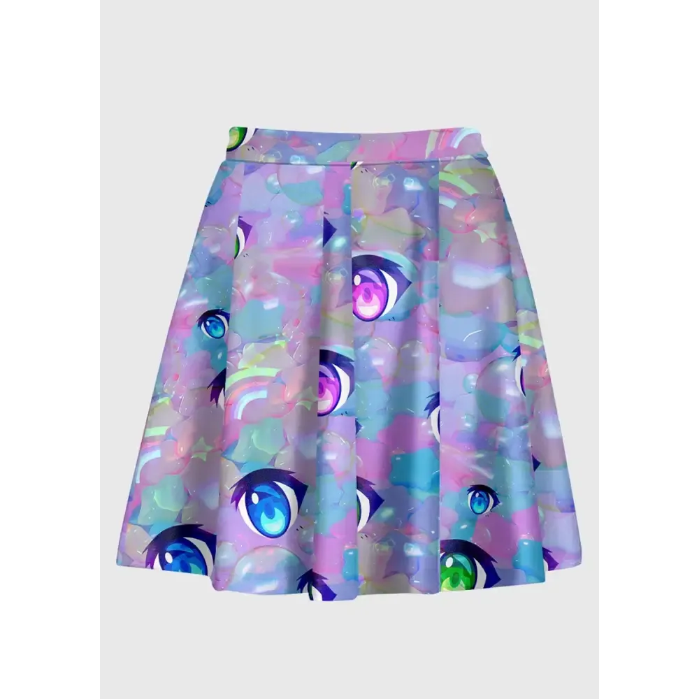 Plus Size Anime Eyes Decora Kei Skirt for Kawaii Fashion Enthusiasts