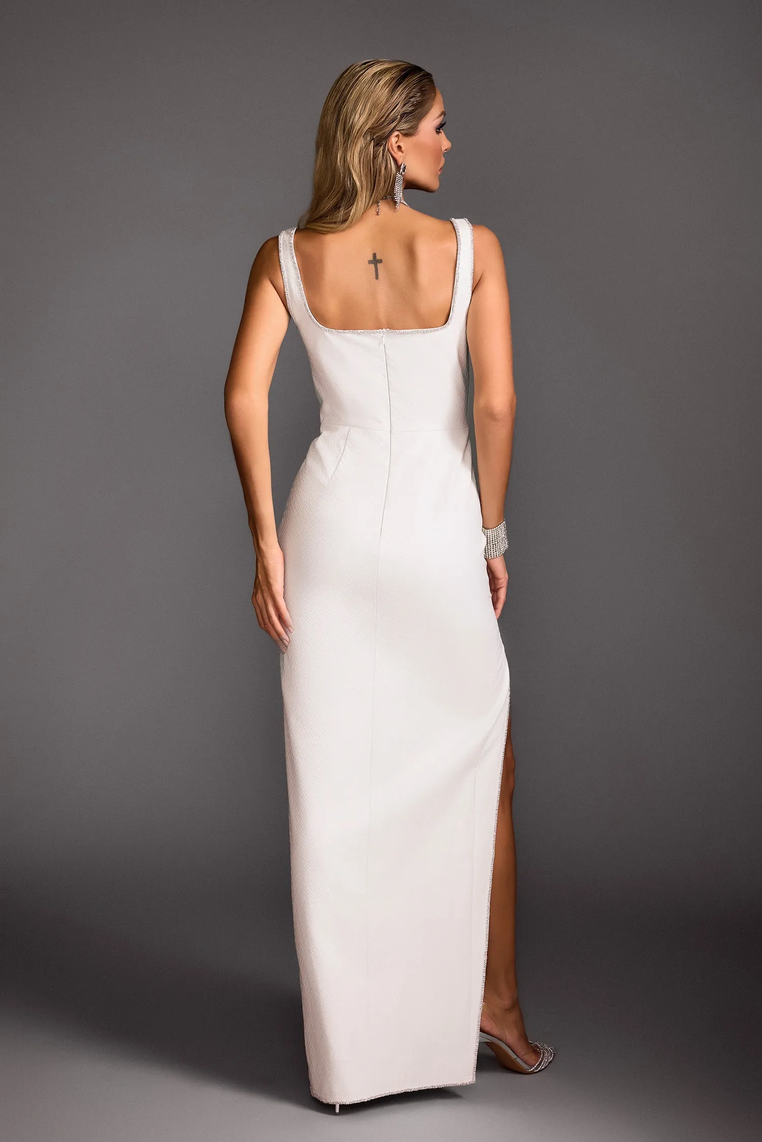 Polasa Faux Leather Maxi Dress
