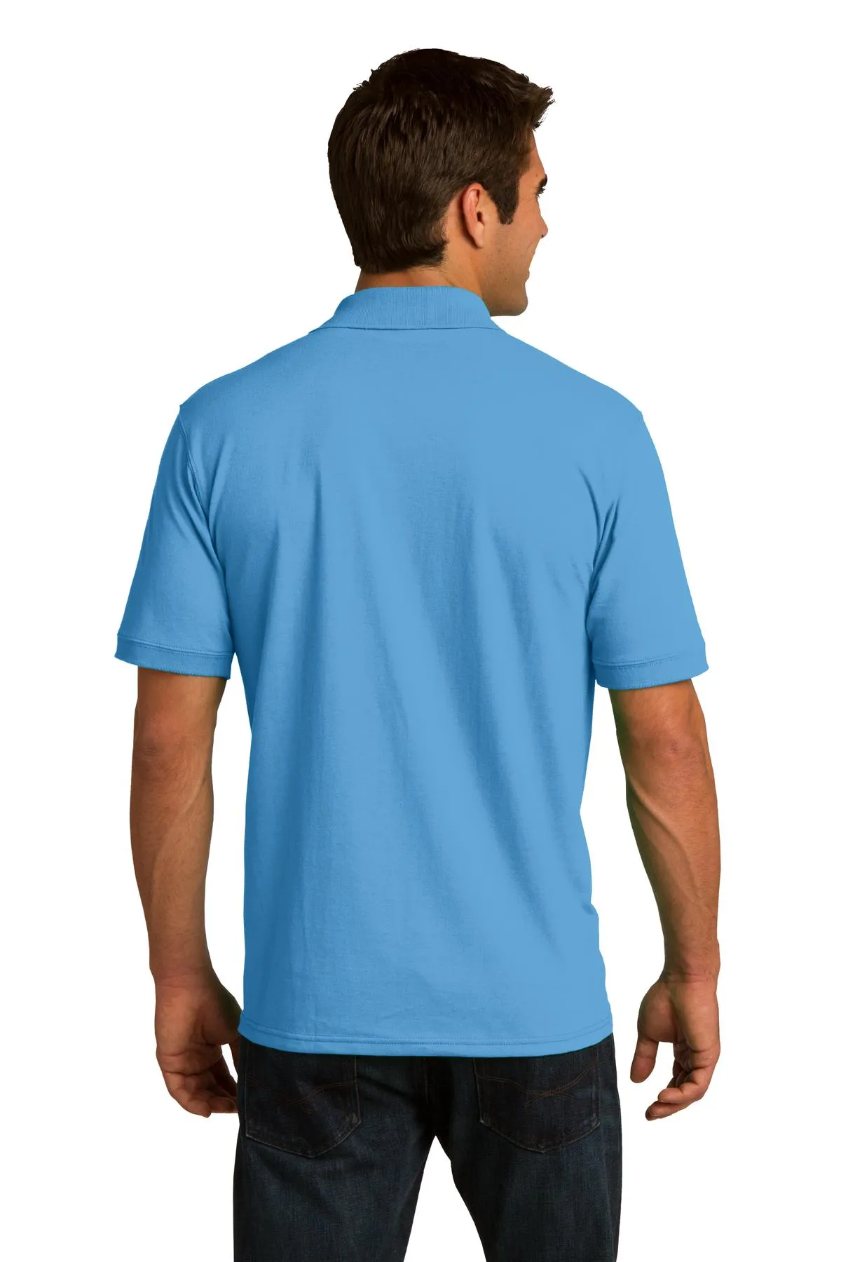 Port & Company Core Blend Jersey Knit Polo. KP55 Aquatic Blue