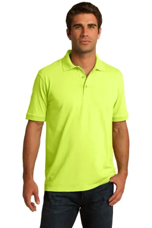 Port & Company Tall Core Blend Jersey Knit Polo. KP55T Safety Green Tall