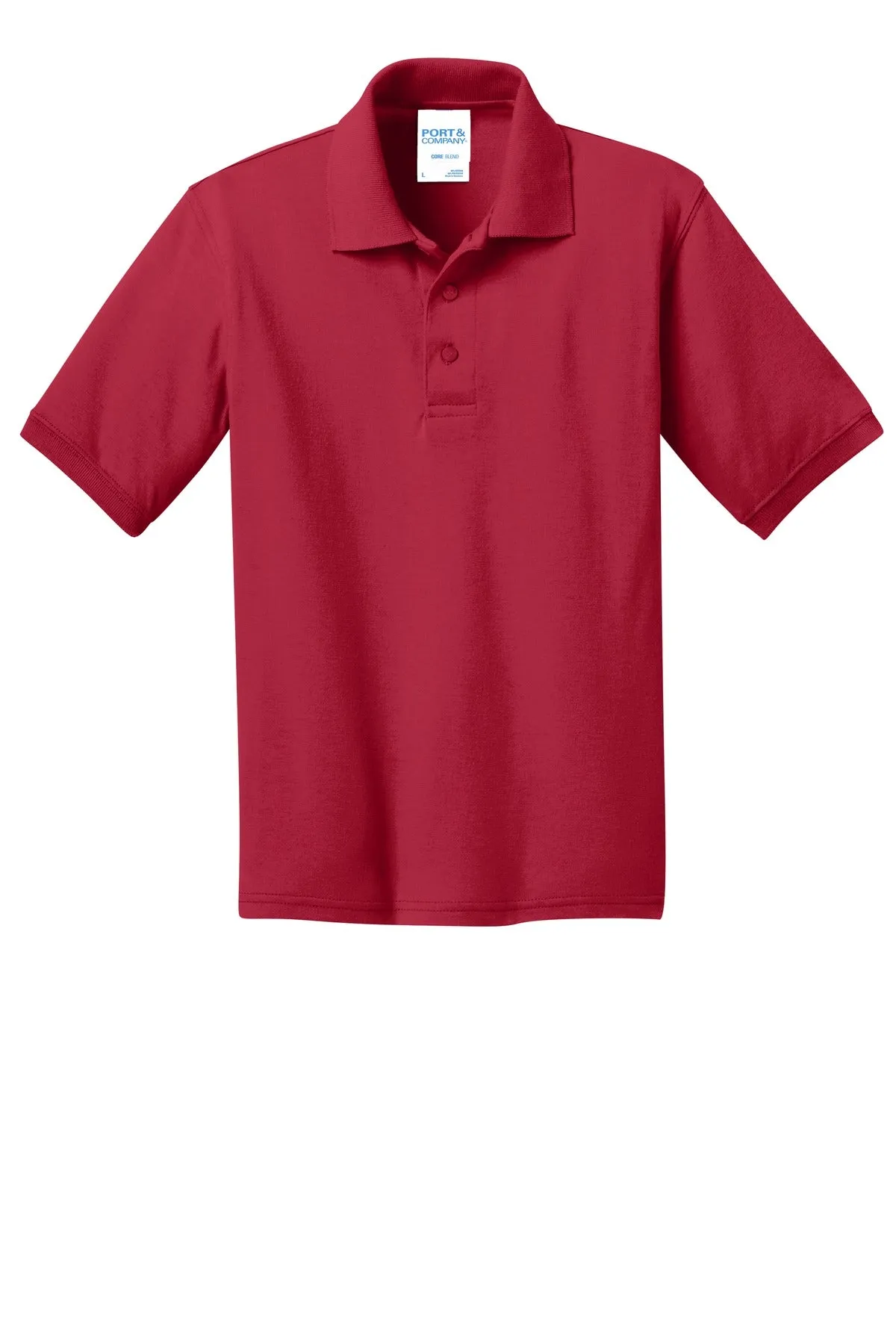 Port & Company Youth Core Blend Jersey Knit Polo. KP55Y Red