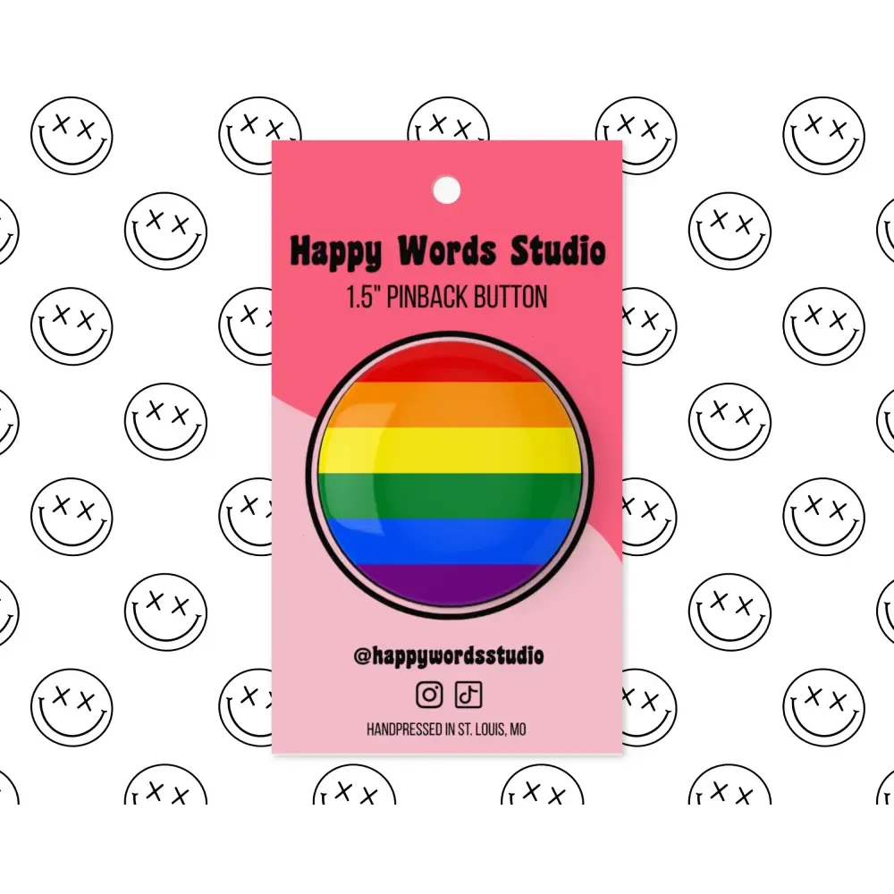 Pride Flag Pinback Button