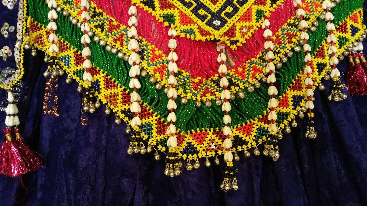 Pushtoon Kuchi Ethnic Dress In Blue Color Yakhan Dozi Embroidery Work