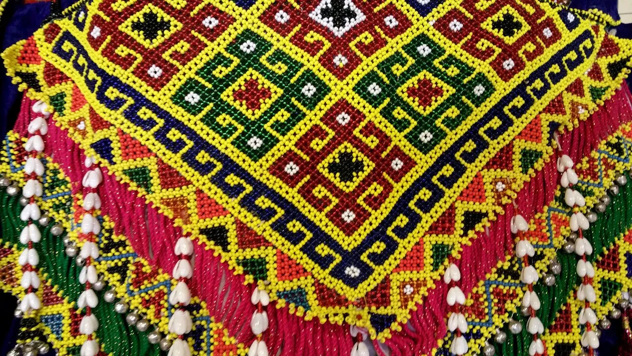 Pushtoon Kuchi Ethnic Dress In Blue Color Yakhan Dozi Embroidery Work