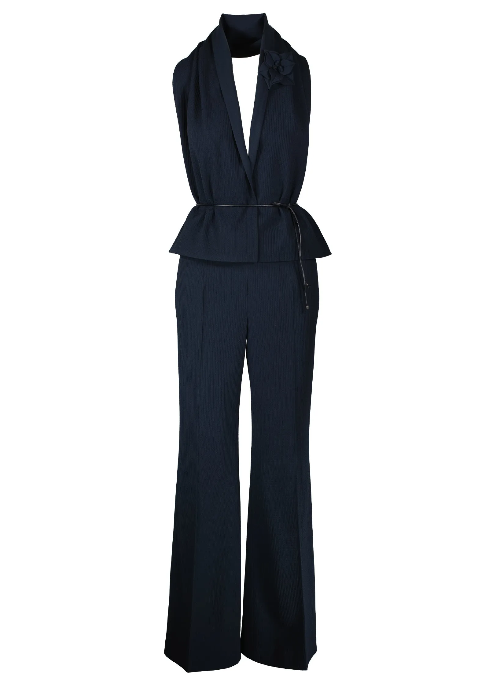 Quadrato Texture Wool Pants & Scarf