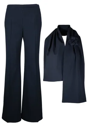 Quadrato Texture Wool Pants & Scarf