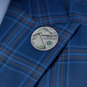 " 'Benjamins' Button" Metal Money Pin