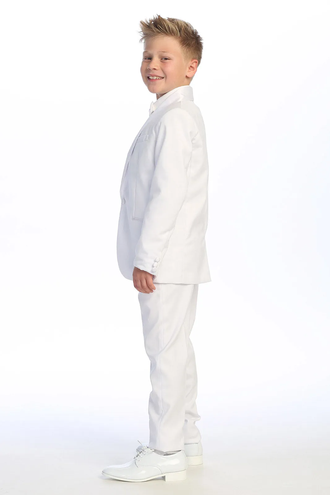 "Cornell" Kids White Tuxedo (5-Piece Set)