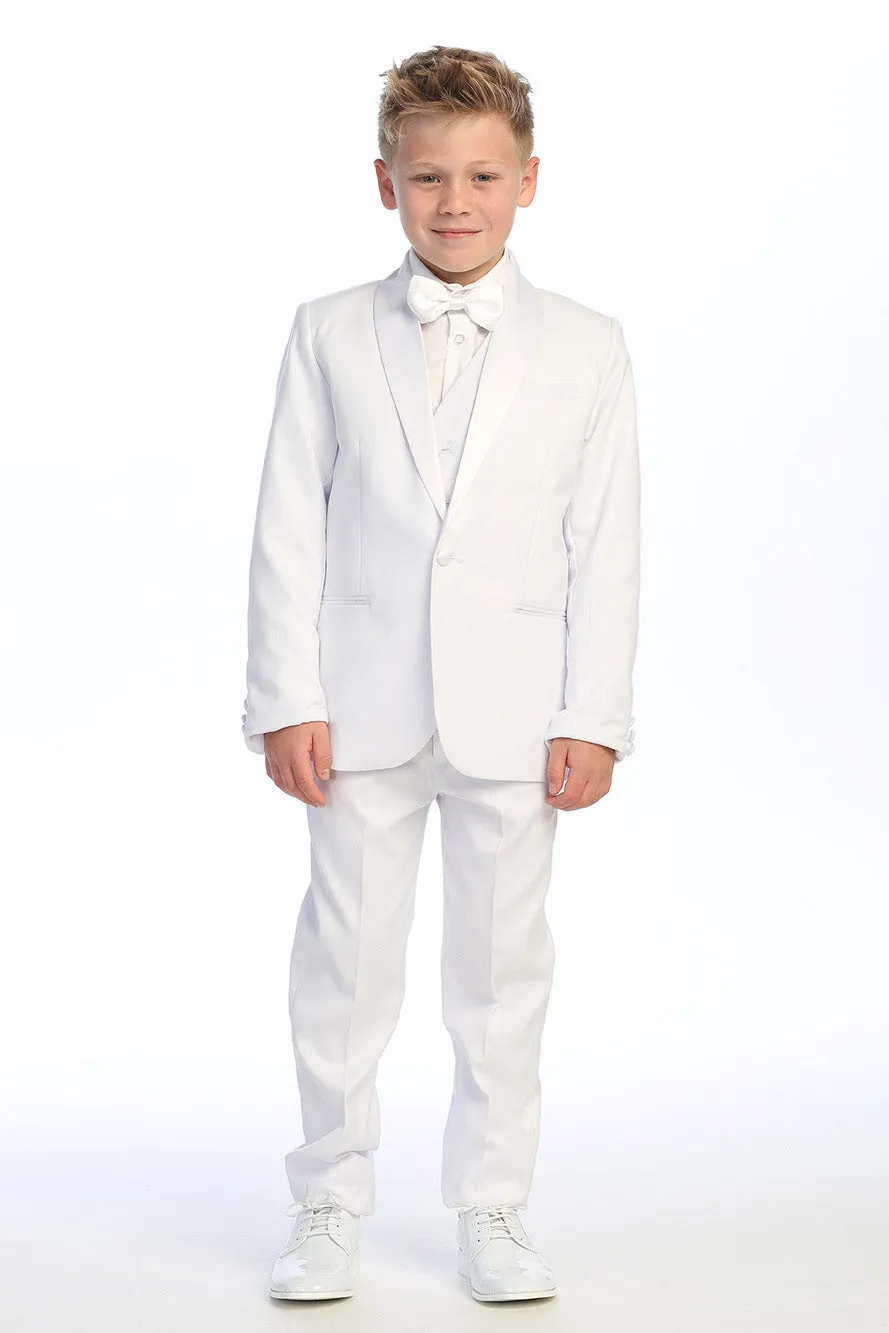 "Cornell" Kids White Tuxedo (5-Piece Set)