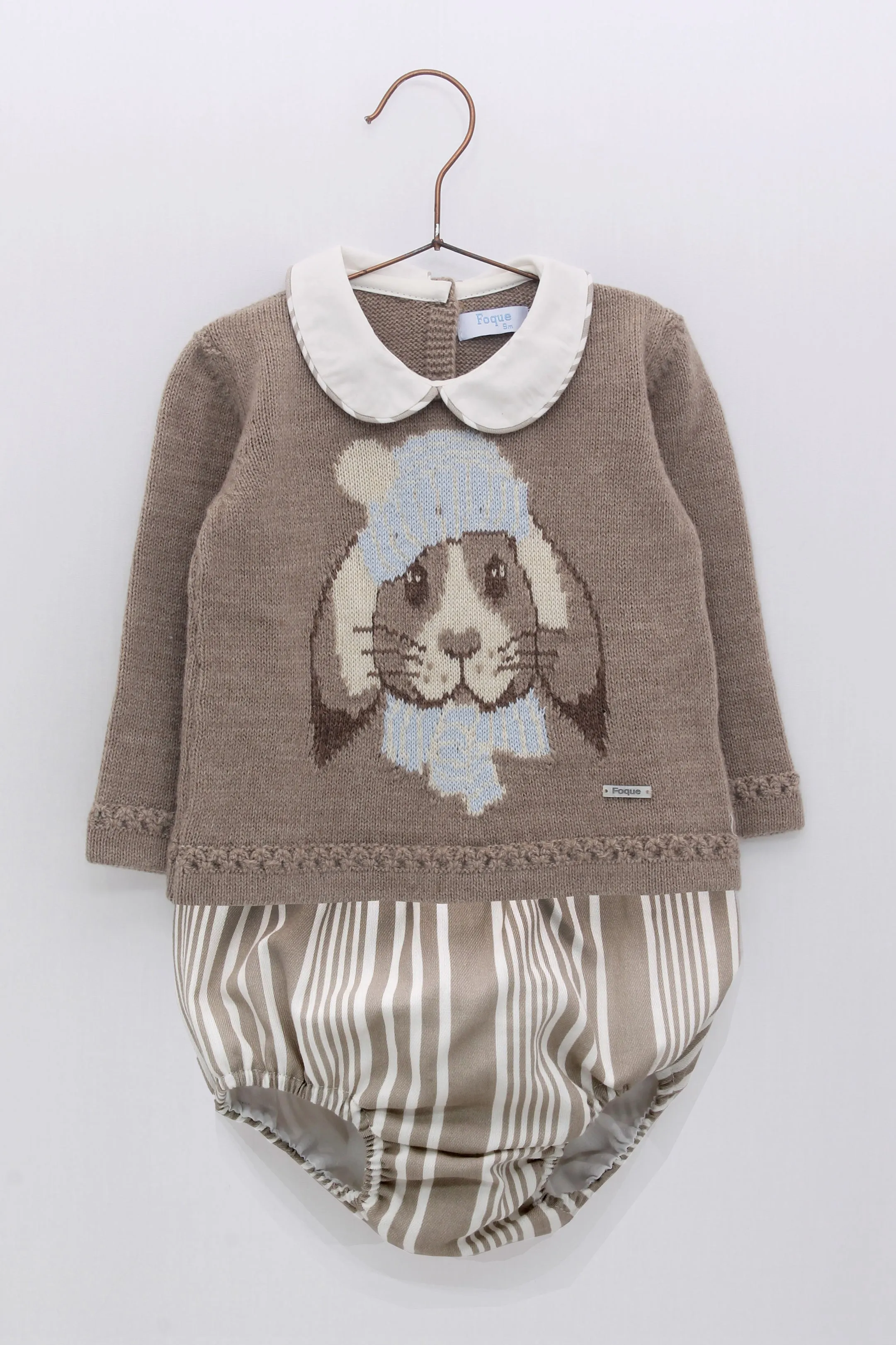 "Donald" Taupe Alpaca Wool Bunny Top & Jam Pants