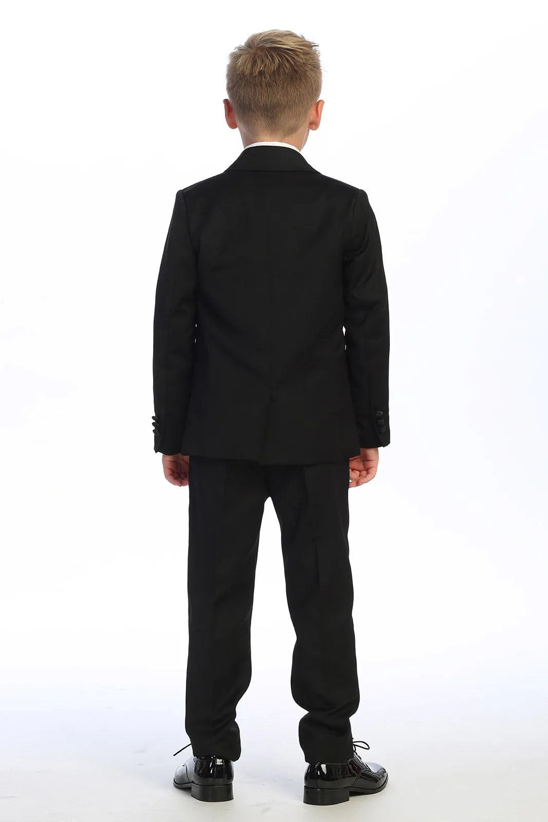 "Georgetown" Kids Black Tuxedo (5-Piece Set)