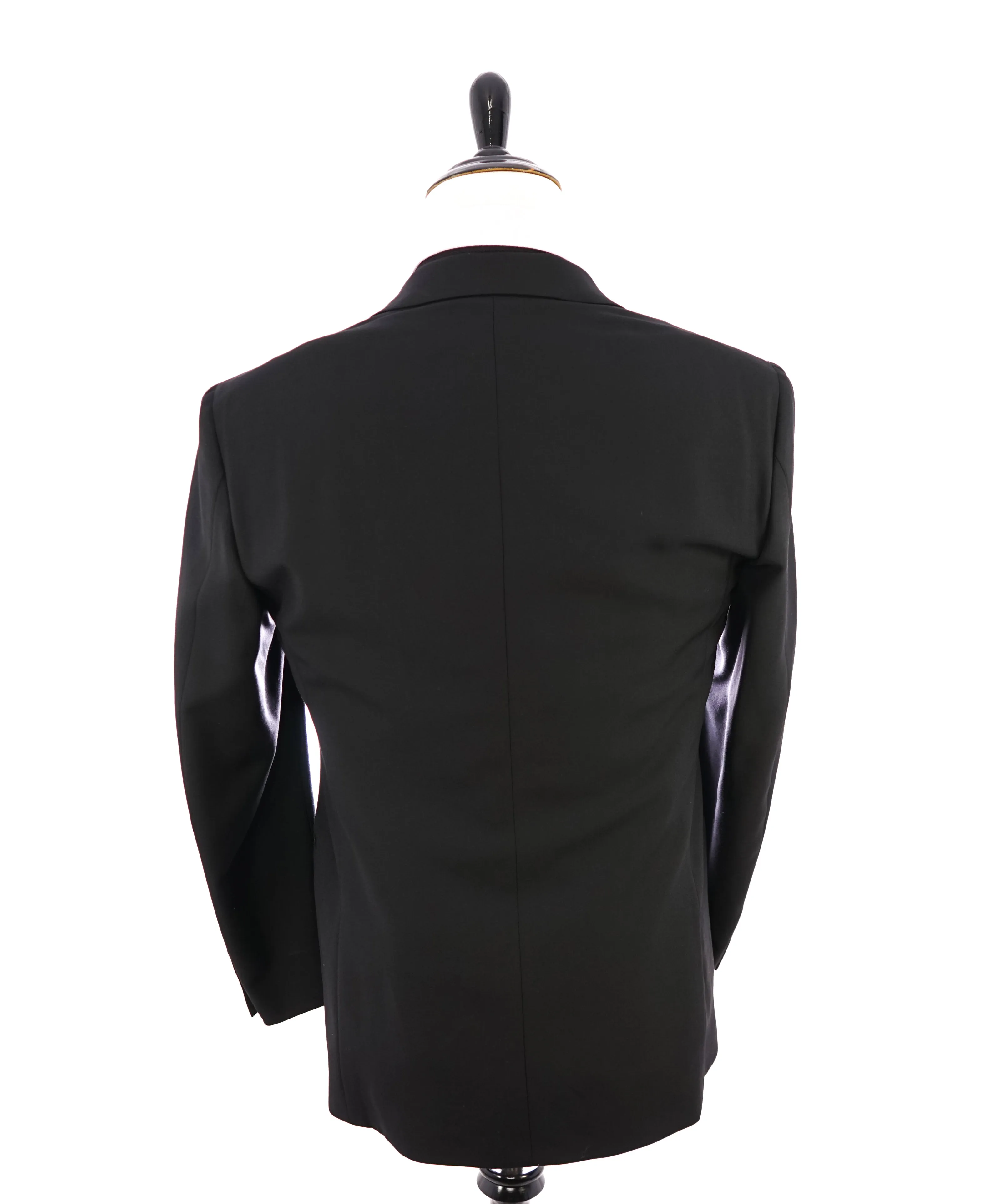 RALPH LAUREN BLUE LABEL "POLO" - Black Tuxedo Suit With Side Tabs - 40R