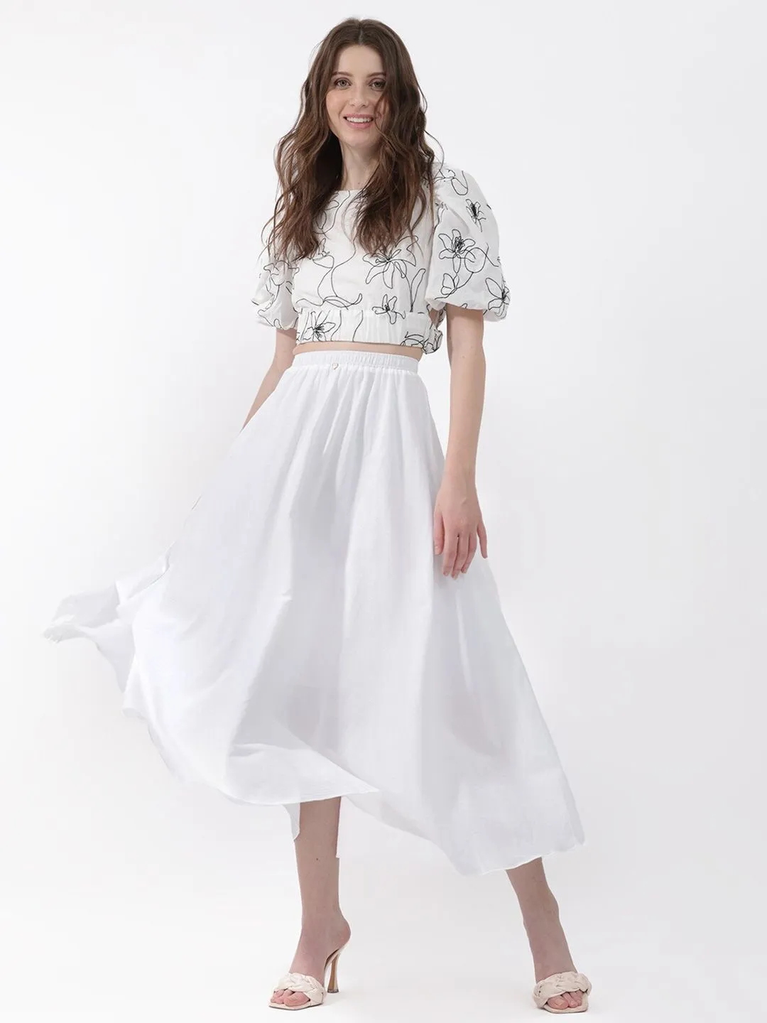 RAREISM Flared Midi Skirts