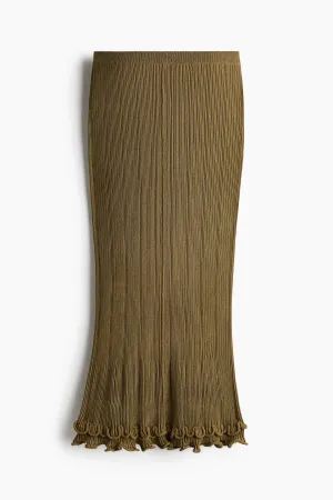 Rib-knit skirt