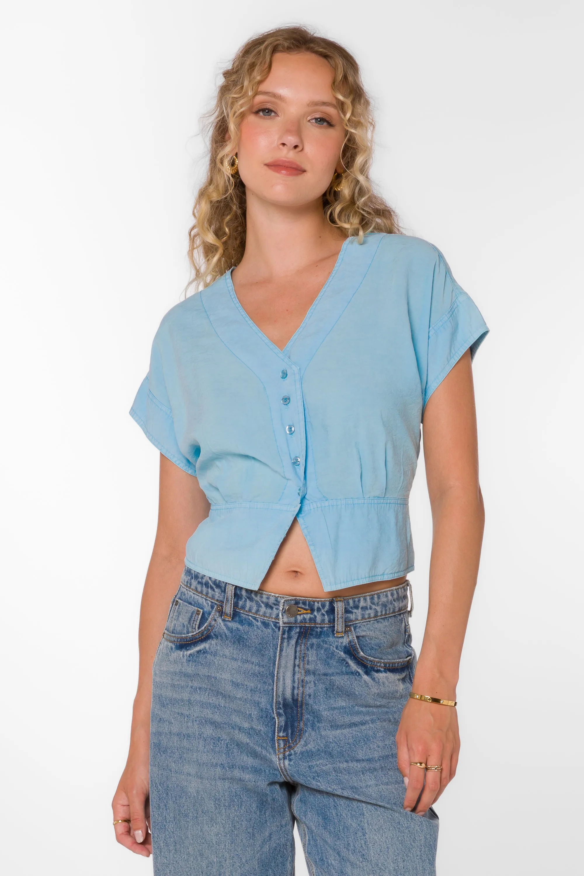 Roden Cool Blue Top