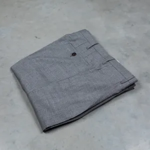 Rota Pantaloni High Rise Regular Fit Hopsack Grigio Medio