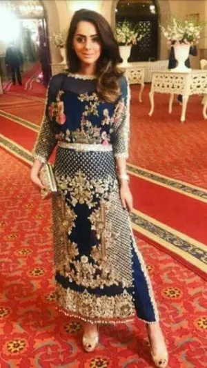 Royal long cut wedding party wear 2019 # P1955