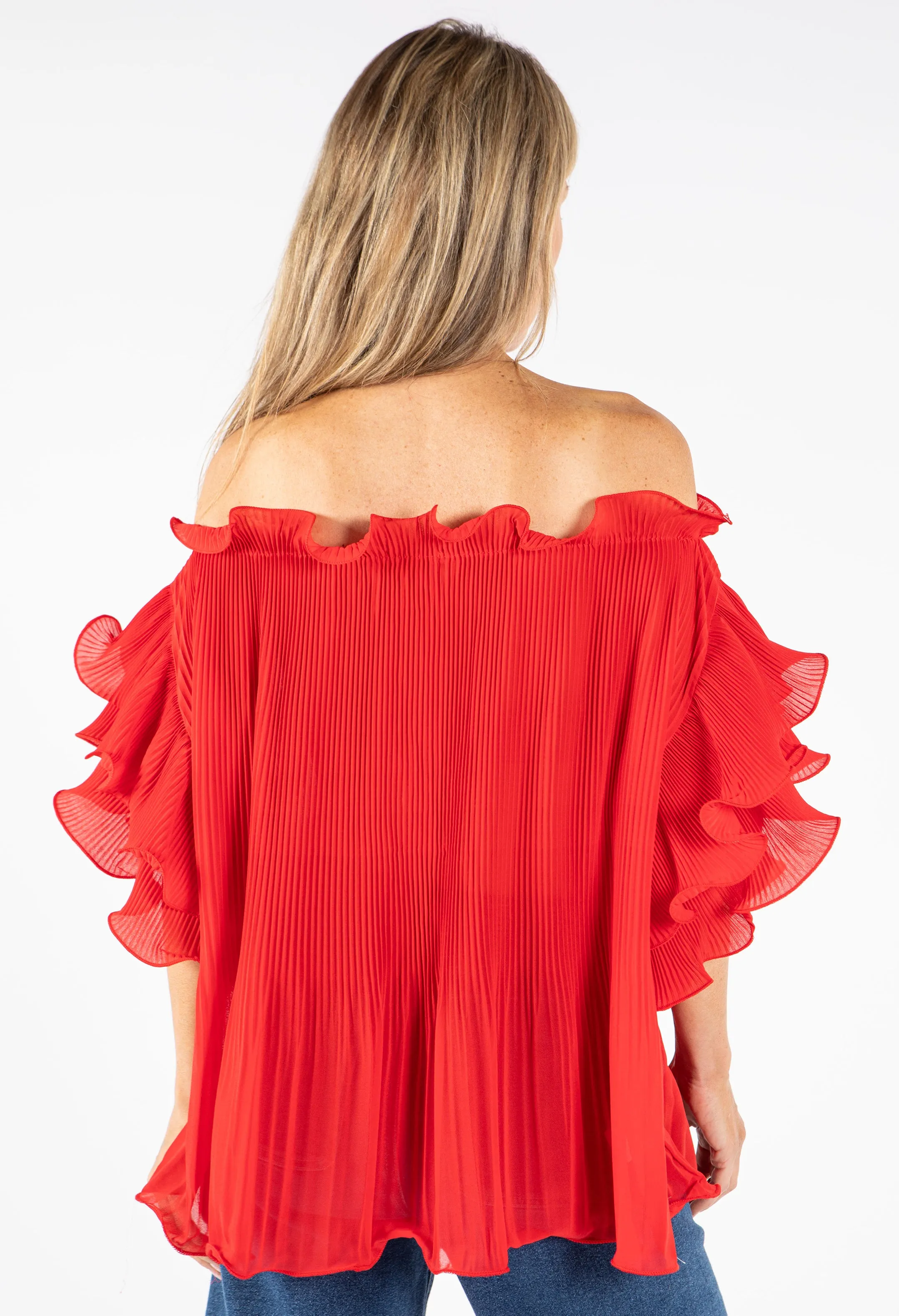 Ruffle Pleated Blouse