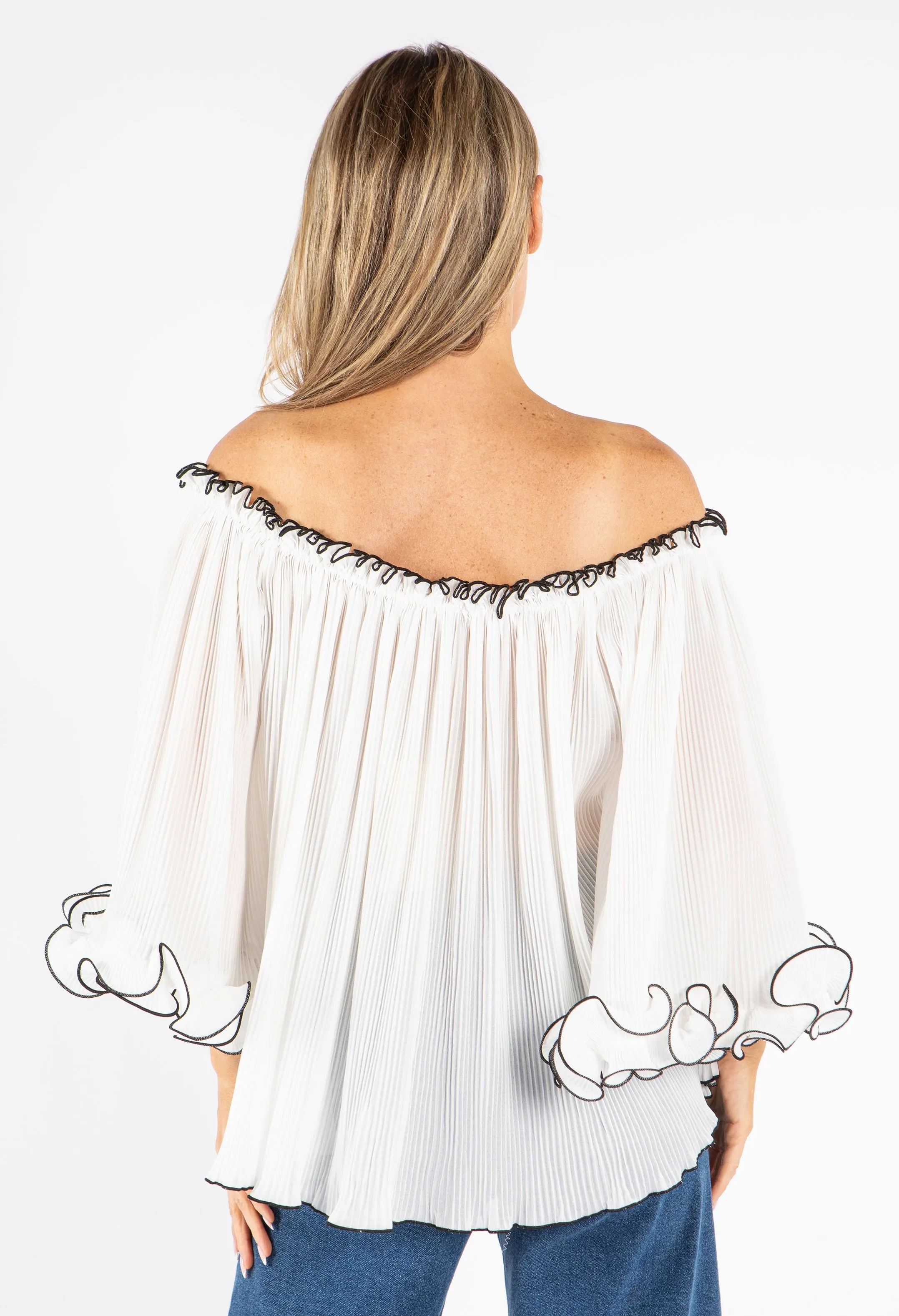 Ruffle Pleated Blouse