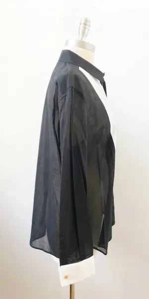Saint Laurent Tuxedo Style Blouse Size M