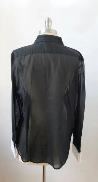 Saint Laurent Tuxedo Style Blouse Size M