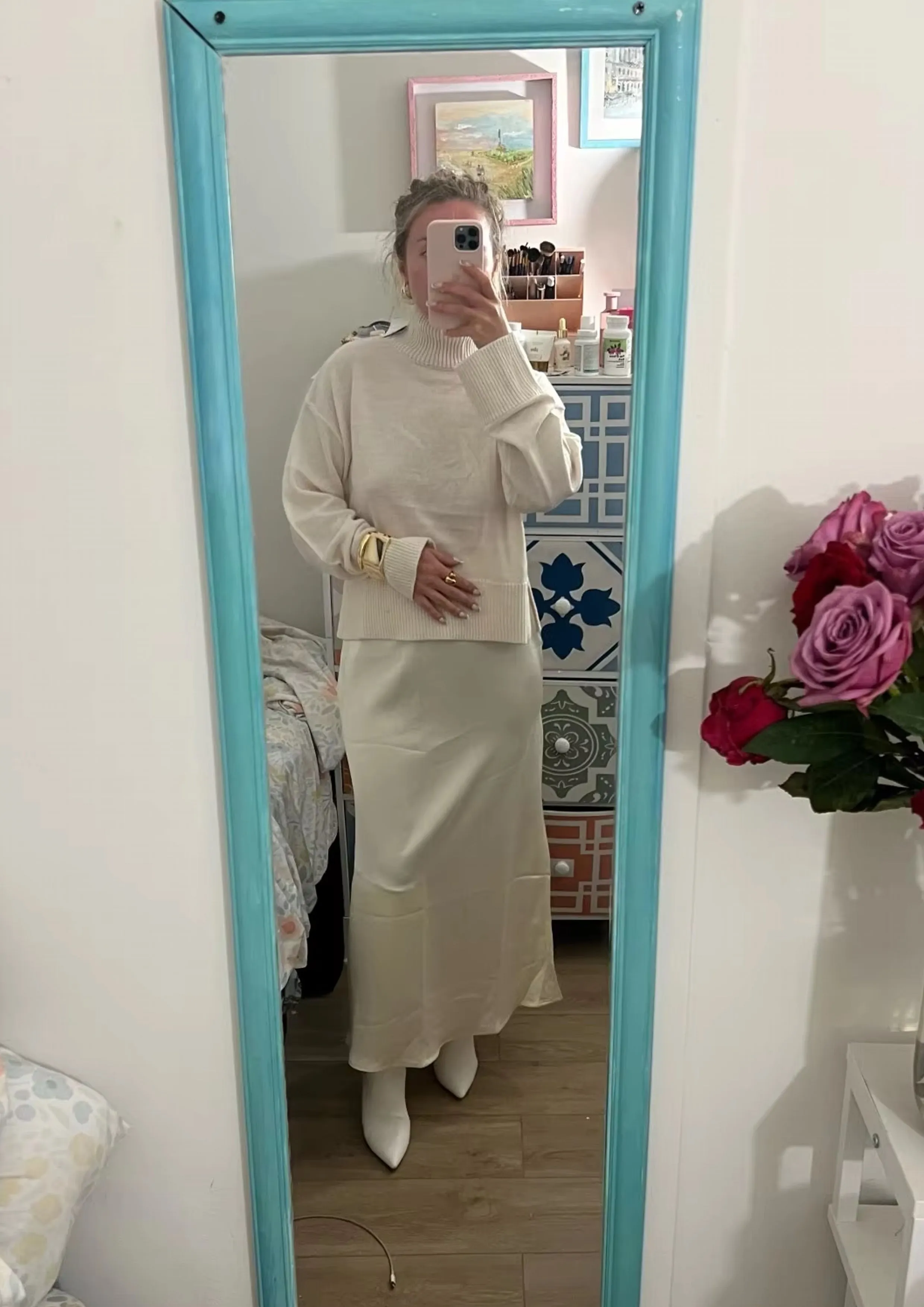 Satin Skirt Women High Waist Long Skirts For Women