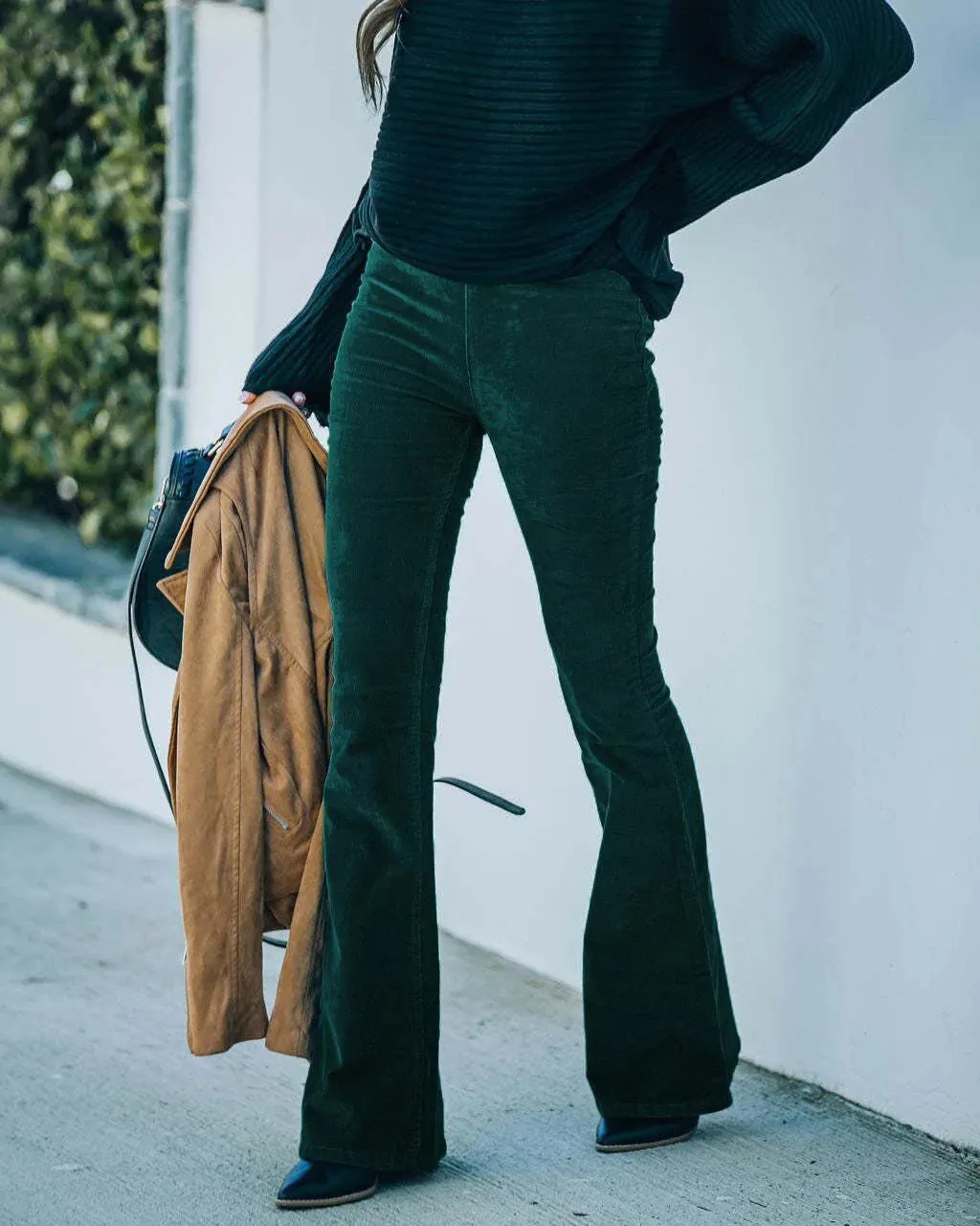 Selena | Flared Corduroy Pants | Retro Style | Comfortable Blend