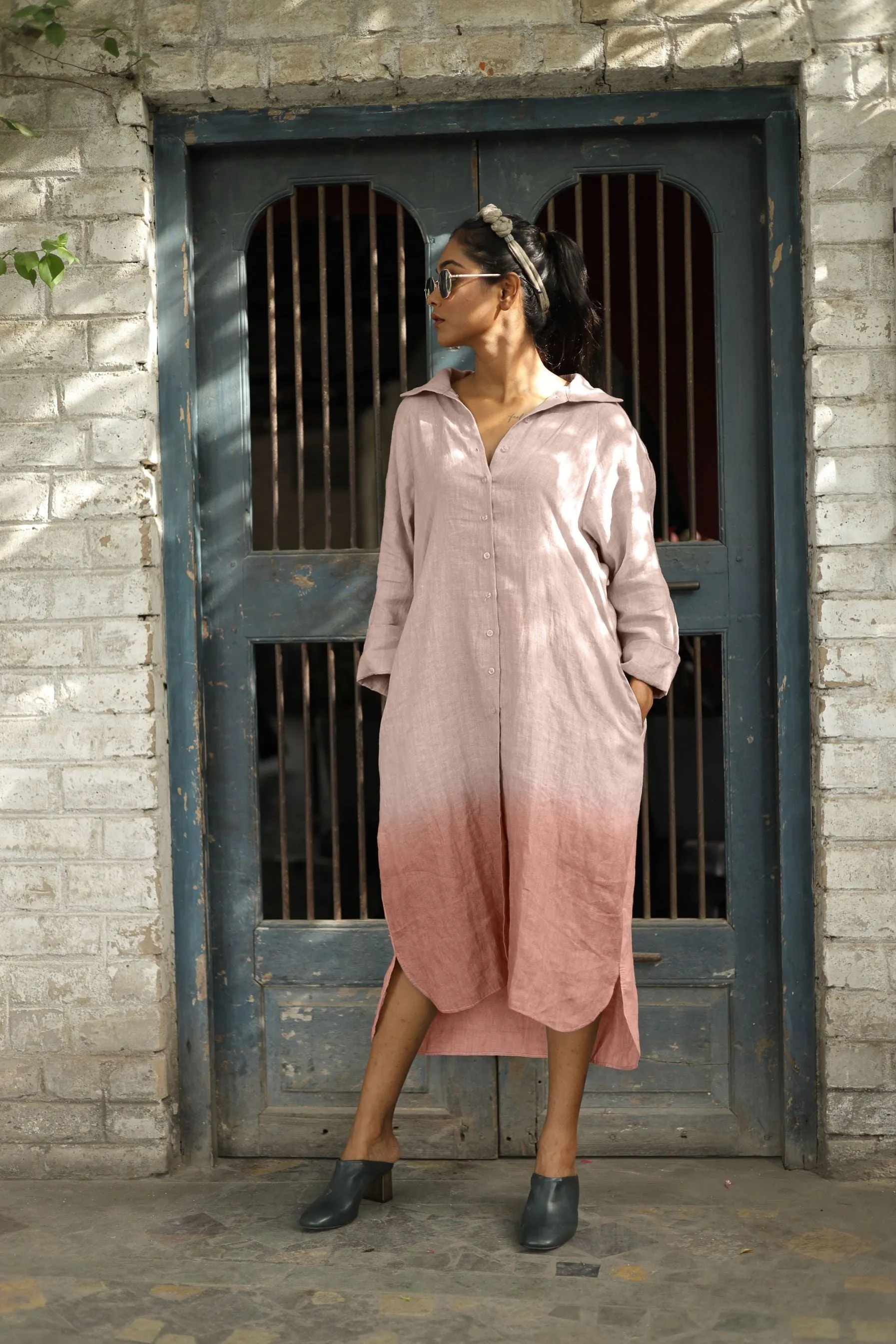 SHIRT DRESS OMBRE