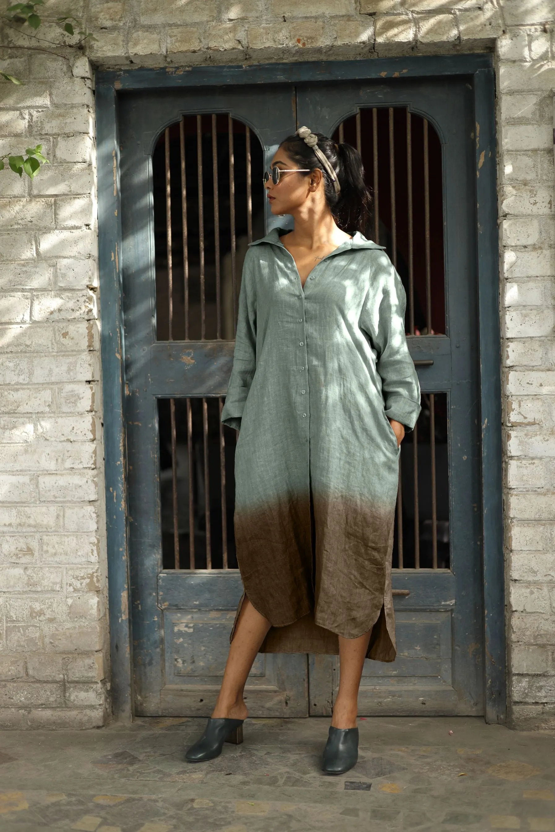 SHIRT DRESS OMBRE