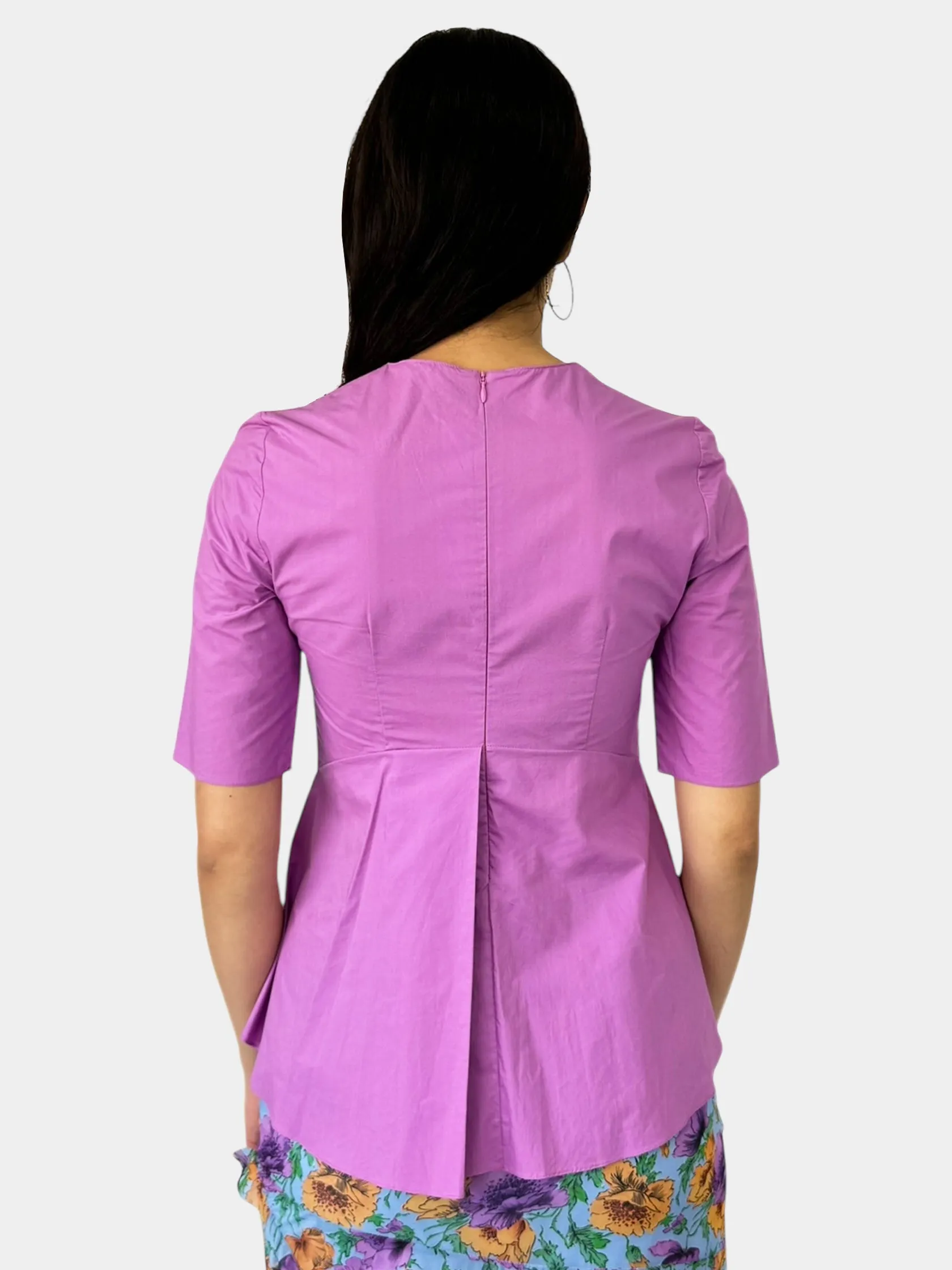 Short Sleeve Peplum Top - Size 40